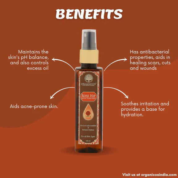 Organicos Rose Hip Facial Tonic Mist - 100 ml