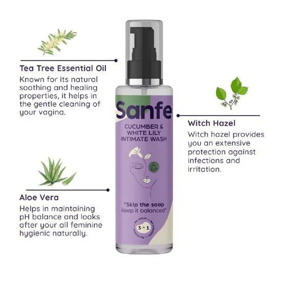 Sanfe Lavender & Chamomile 3 In 1 Intimate Wash - 100 ml