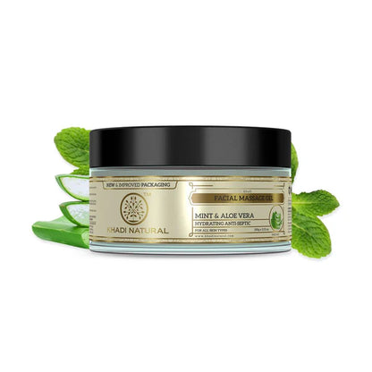 Khadi Natural Mint & Aloe Vera Herbal Facial Massage Gel - 100 gm