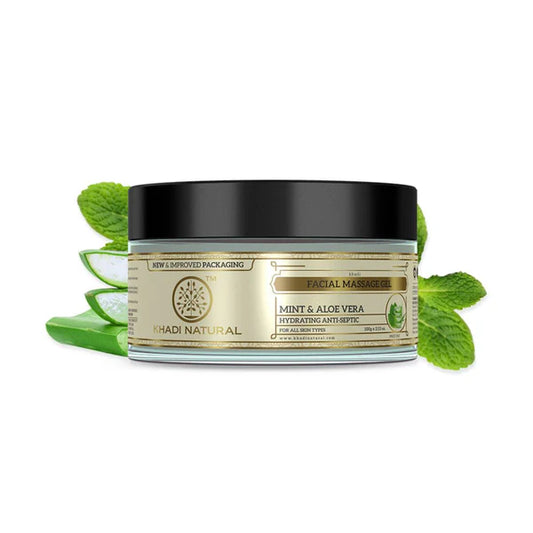 Khadi Natural Mint & Aloe Vera Herbal Facial Massage Gel - 100 gm