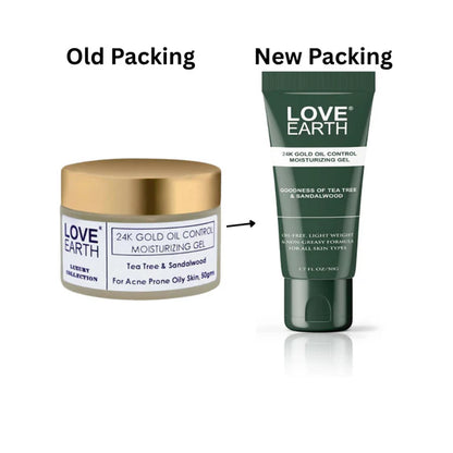 Love Earth 24K Gold Oil Control Moisturizing Gel - 50 gm
