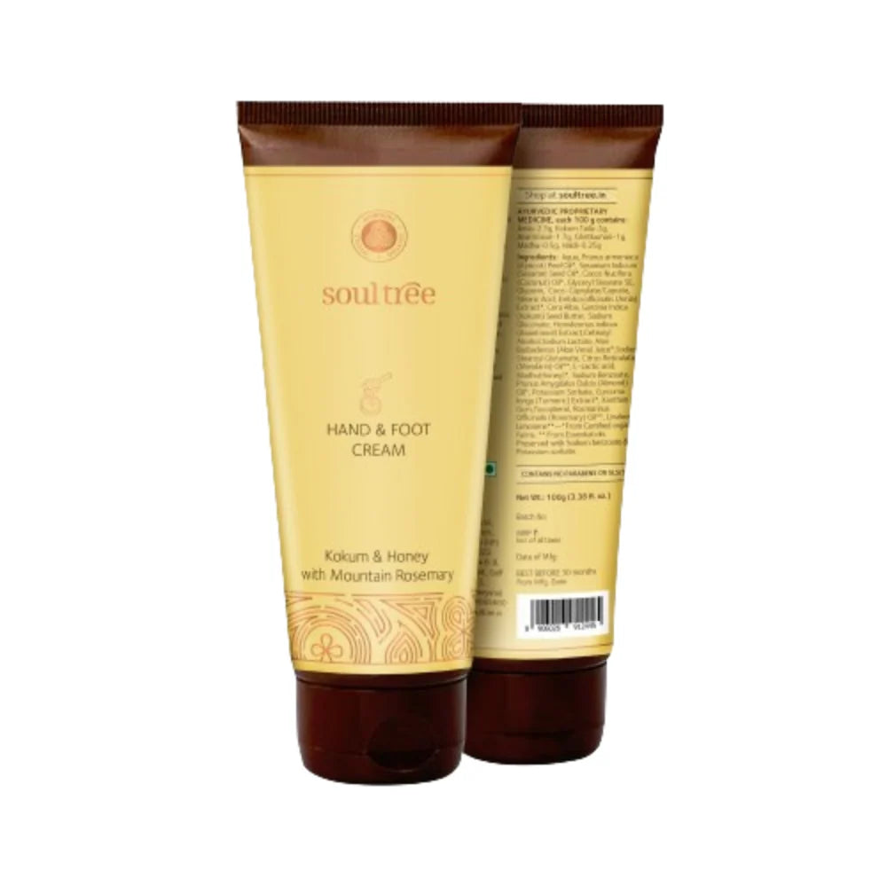 Soultree Hand & Foot Cream - Kokum & Honey With Mountain Rosemary - 100 gm