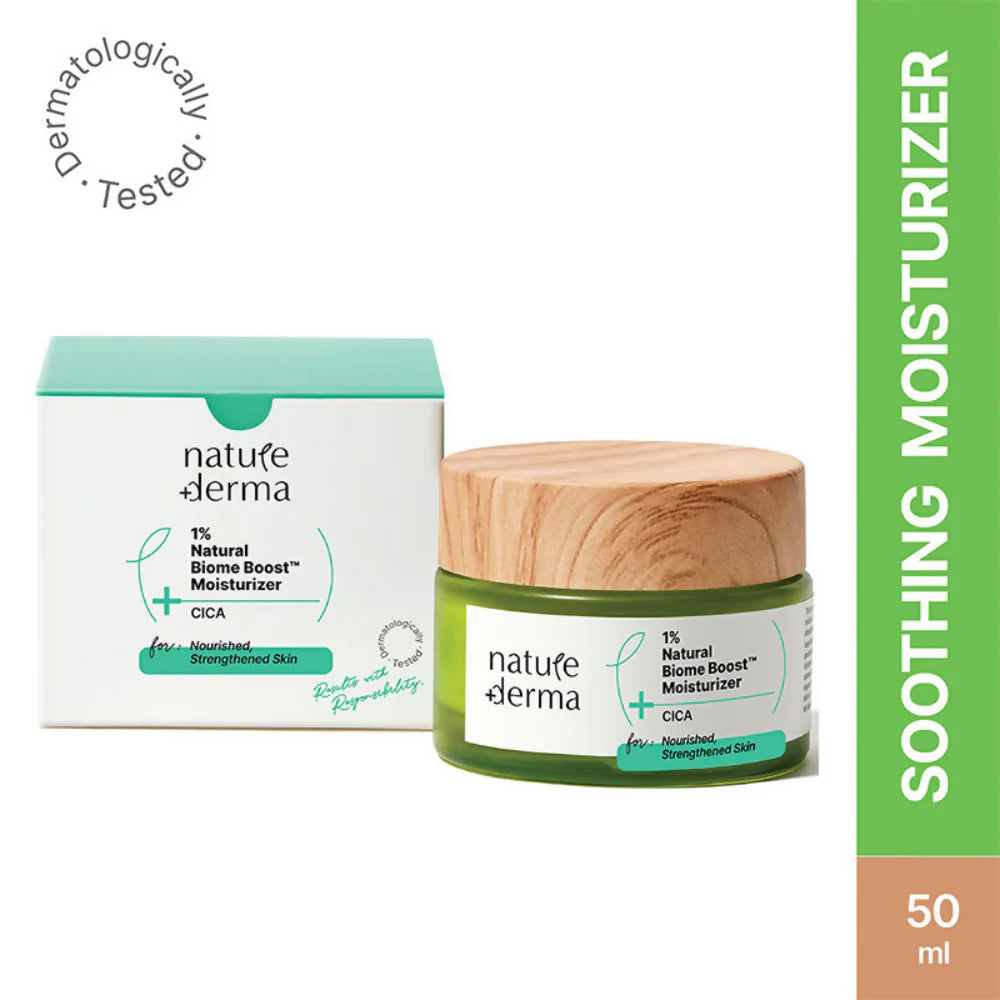 Nature Derma 1% Natural Biome-Boost Moisturizer With CICA - 50 ml