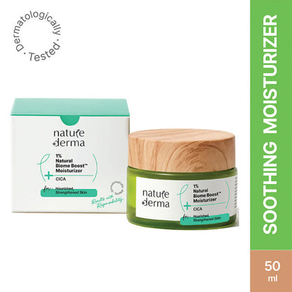 Nature Derma 1% Natural Biome-Boost Moisturizer With CICA - 50 ml