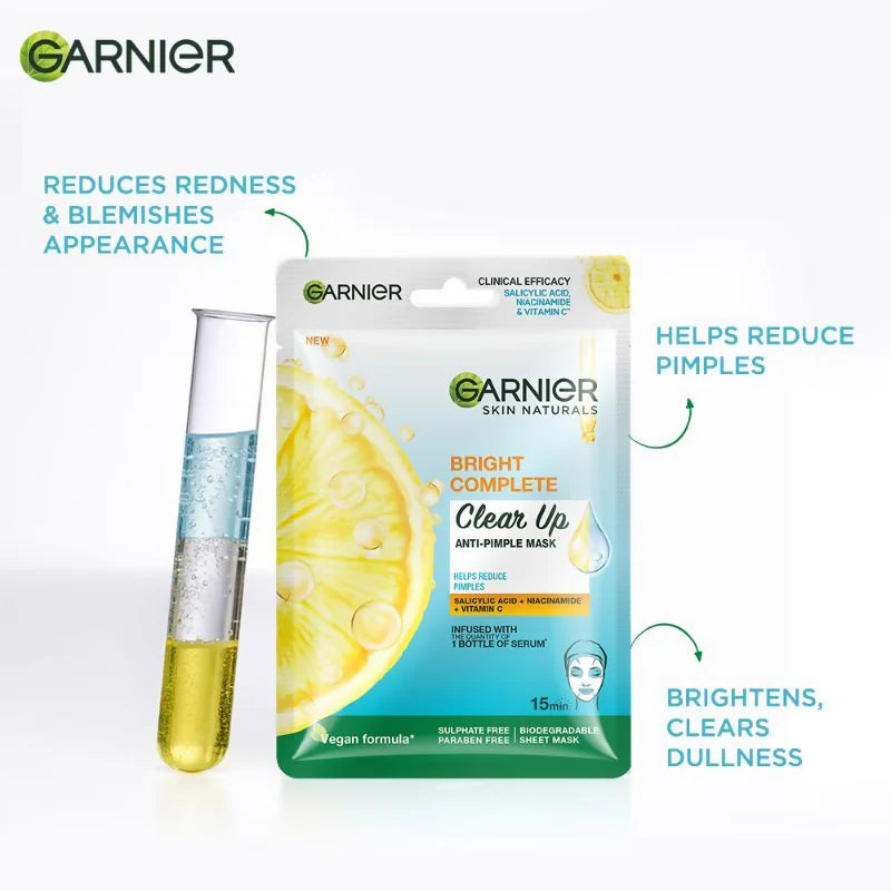 Garnier Bright Complete Anti Pimple Sheet Mask