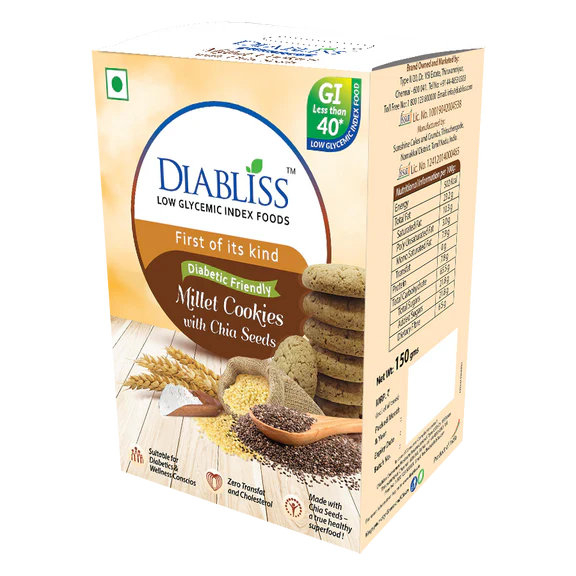 Diabliss Diabetic Friendly Millet Cookies with Chia Seeds