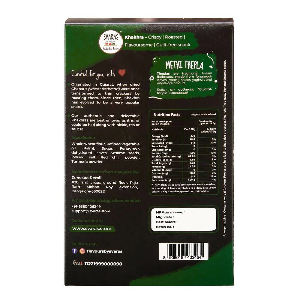 Svaras Methi Thepla Khakhra