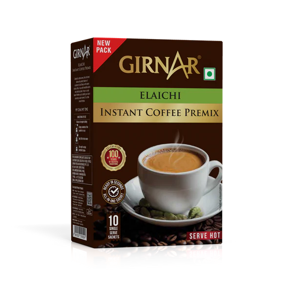 Girnar Instant Premix Coffee With Elaichi - 10 Sachets