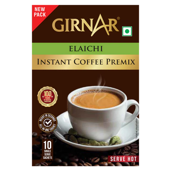 Girnar Instant Premix Coffee With Elaichi - 10 Sachets