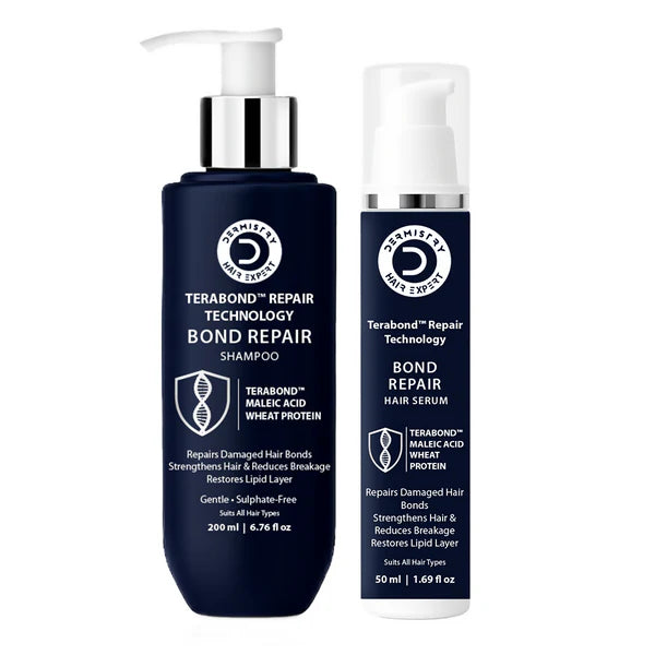 Dermistry Bond Repair & Restore Hair Serum & Shampoo TeraBond Maleic Acid Protein - combo