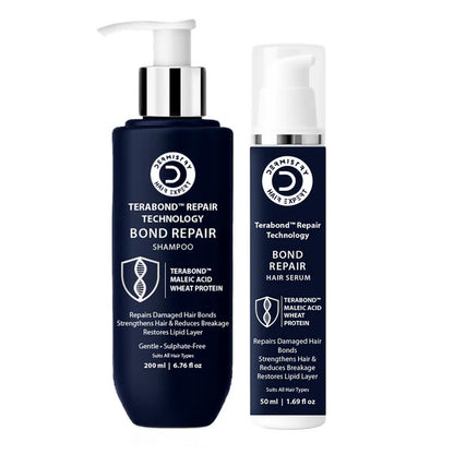 Dermistry Bond Repair & Restore Hair Serum & Shampoo TeraBond Maleic Acid Protein - combo
