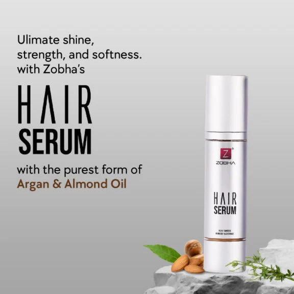 Zobha Argan Oil Hair Serum For Silky Smooth Hair - 50 ml
