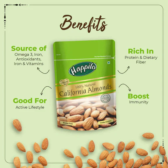 Happilo Premium Dry Fruits Combo (Californian Almonds, Prunes, Cranberries) - Combo