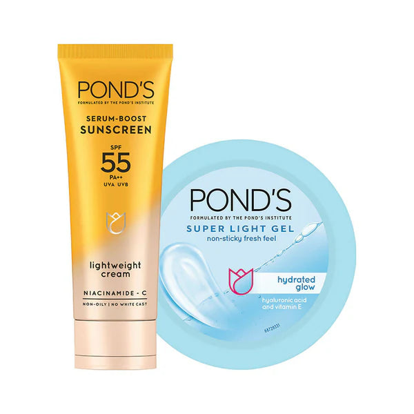 Ponds Super Light Gel Oil Free Moisturizer + Ponds Sunscreen Combo - combo