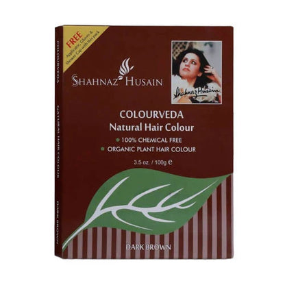 Shahnaz Husain Colourveda Natural Hair Colour - 100 gm - Dark Brown