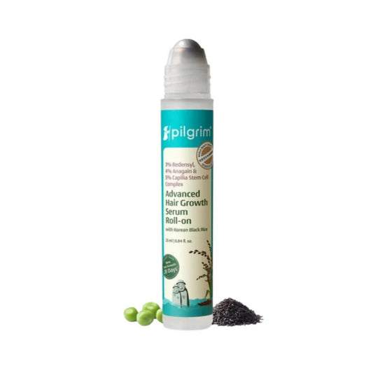 Pilgrim 3% Redensyl, 4% Anagain & 5% Capilia Stem Cell Complex Advanced Hair Growth Serum Roll-On - 25 ml