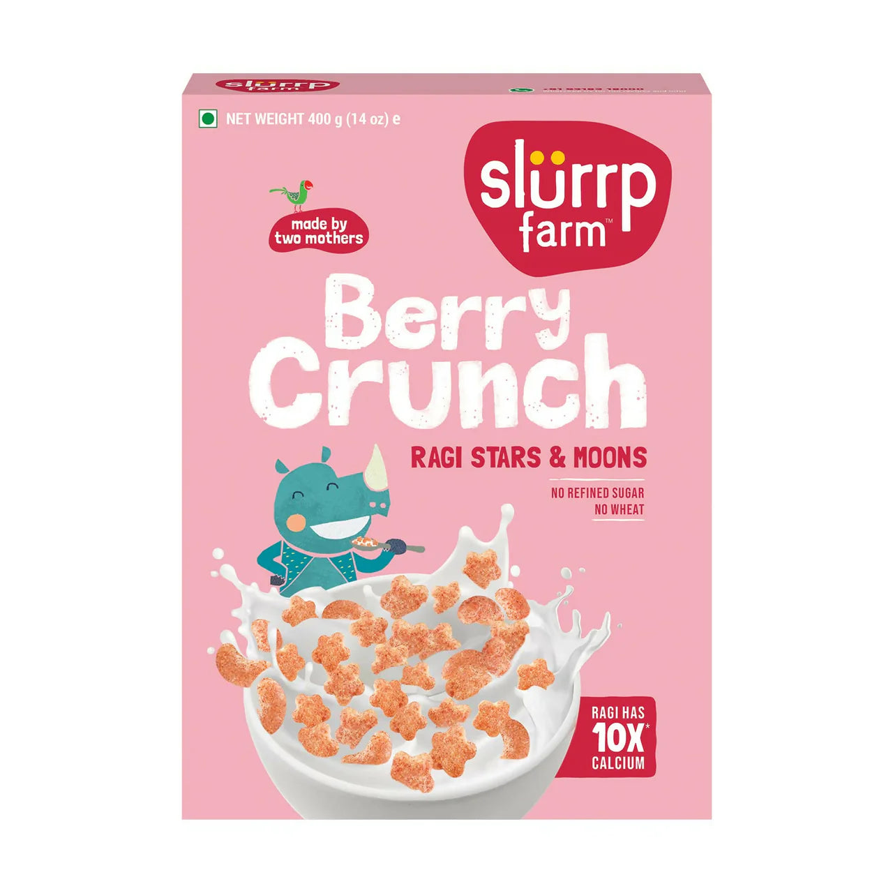 Slurrp Farm Berry Crunch Strawberry Cereal (Ragi Stars & Moons)