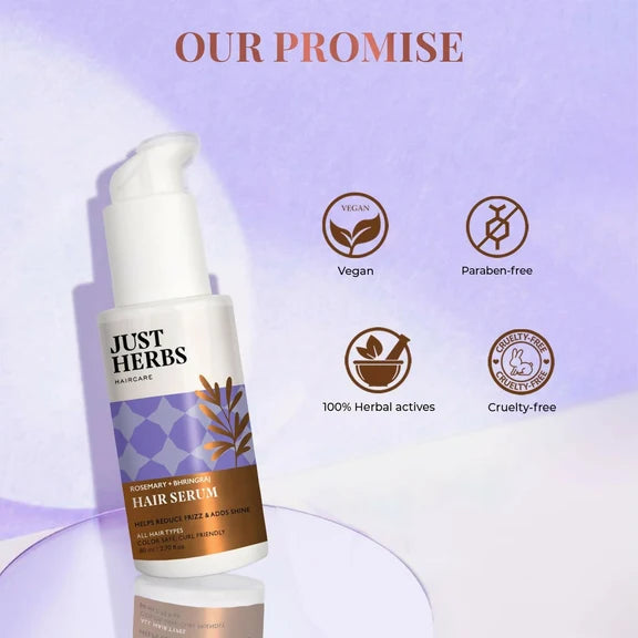 Just Herbs Rosemary Bhringraj Hair Serum - 80 ml