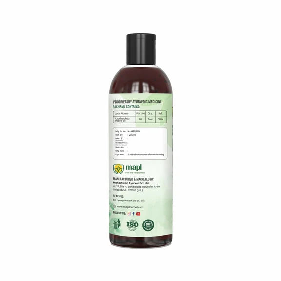 MAPL Neem Seed Oil Cold Pressed 100% Pure - 200 ml