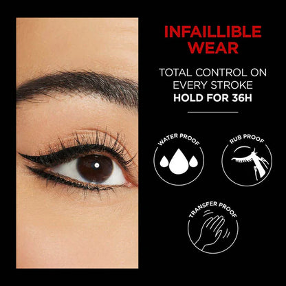 L'Oreal Paris Infaillible Grip Micro Fine Liner - 01 Obsidian Black - 0.4 gm