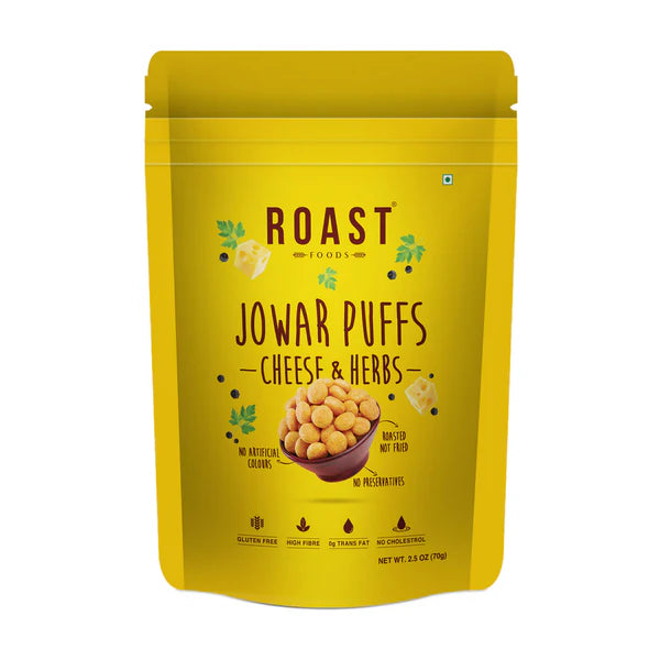 Roast Foods Jowar Puff Cheese & Herbs - 70 gm