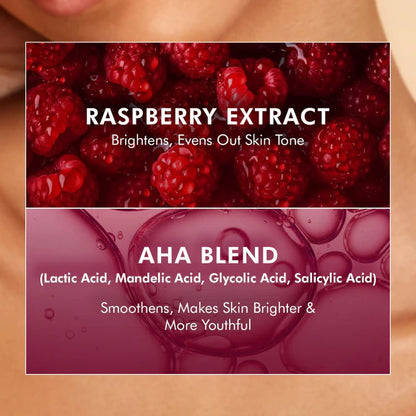 mcaffeine Brightening Raspberry Rush Body Scrub Removes Tan & Brightens Skin - 175 gm