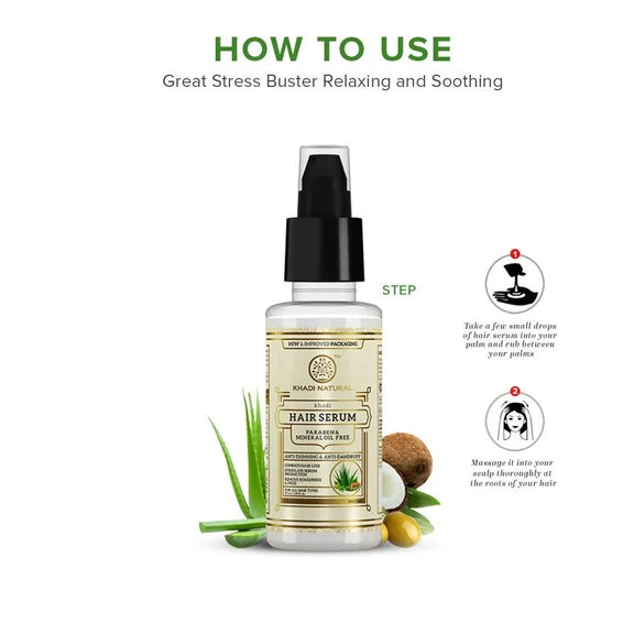 Khadi Natural Hair Serum (Paraben & Mineral Oil Free) - 50 ml