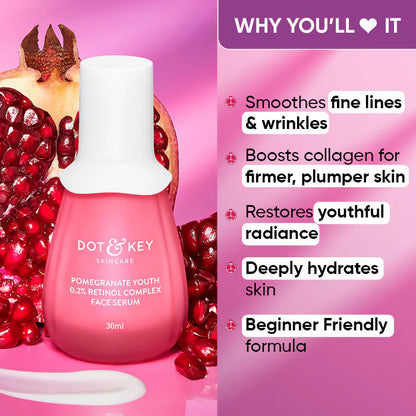 Dot & Key 0.2% Retinol Complex Face Serum With Niacinamide & Multi-Peptides - Beginner-Friendly - 30 ml