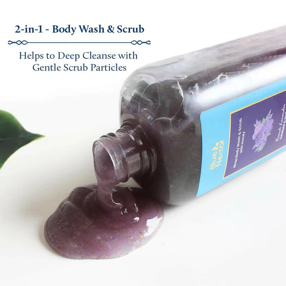 Blue Nectar Niraa Body Wash & Scrub with Honey - French Lavender - 250 ml