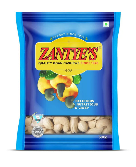 Zantye's Goan Cashew W320 Premium Kaju - 500 gm