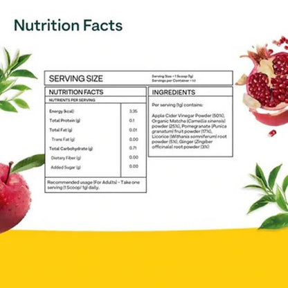 OZiva Plant Based ACV Matcha -50 gm