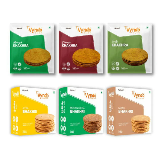 Vyndo High Protein Rich Khakhra & Bhakhri Combo - combo