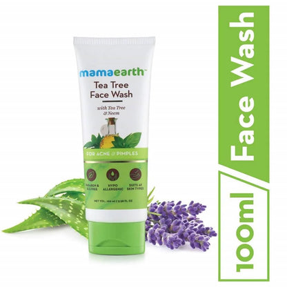 Mamaearth Tea Tree Face Wash for Acne & Pimples -100 ml