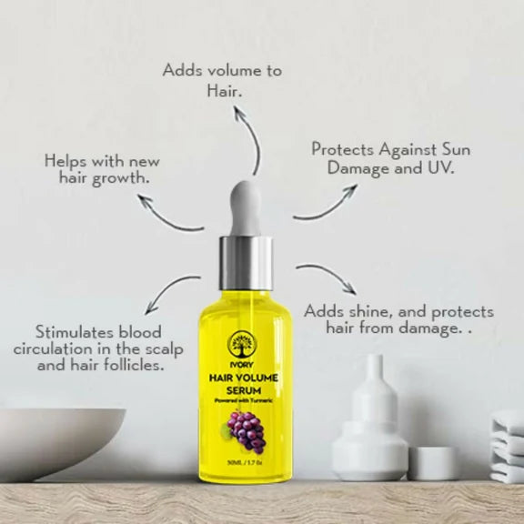 Ivory Natural Hair Volume Serum For Hair Thinning And Healthier Growth - 50 ml