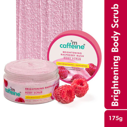 mcaffeine Brightening Raspberry Rush Body Scrub Removes Tan & Brightens Skin - 175 gm