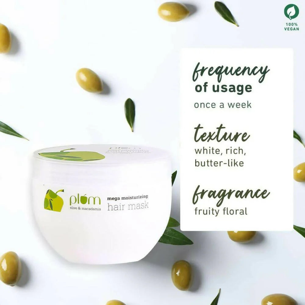 Plum Olive & Macadamia Mega Moisturizing Hair Mask - 250 ml