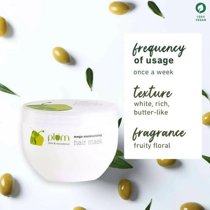Plum Olive & Macadamia Mega Moisturizing Hair Mask - 250 ml