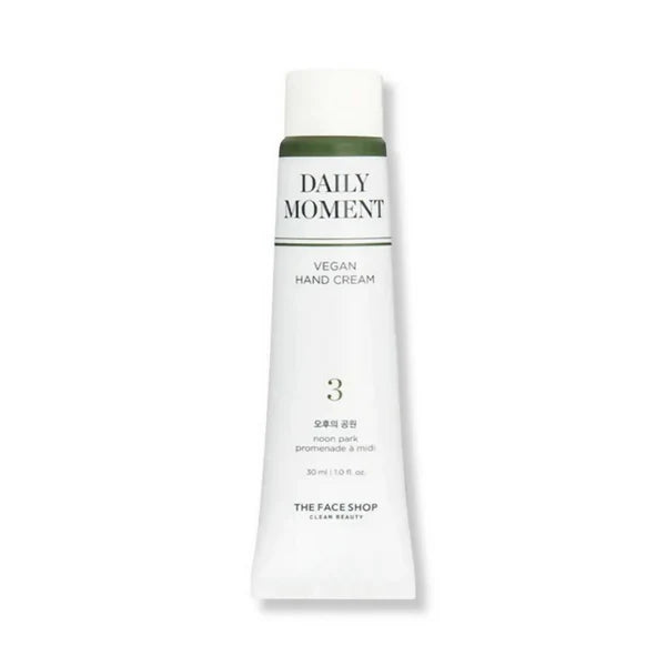 The Face Shop Non-Greasy Vegan Hand Cream - Noon Park With Hyaluronic Acid - 30 ml