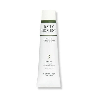 The Face Shop Non-Greasy Vegan Hand Cream - Noon Park With Hyaluronic Acid - 30 ml