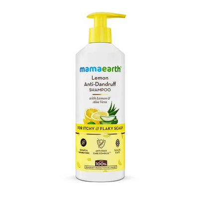 Mamaearth Lemon Anti-Dandruff Shampoo with Lemon & Aloe Vera for Itchy & Flaky Scalp