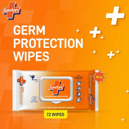 Savlon Germ Protection Wipes - 72 Wipes