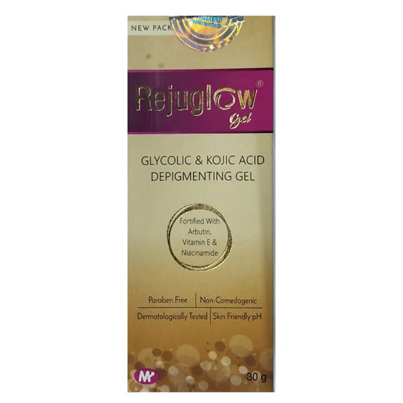Rejuglow Gel with Glycolic Acid, Kojic Acid, Niacinamide & Vitamin E - 30 gm