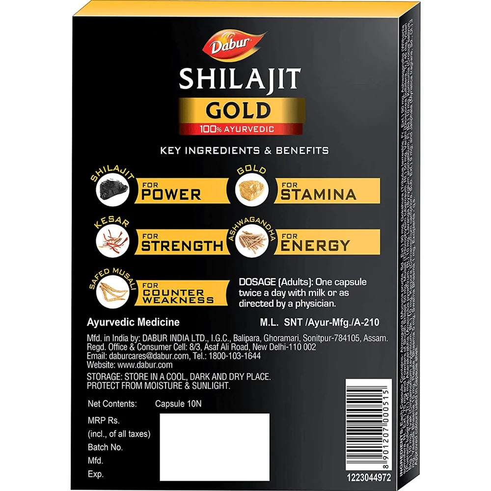 Dabur SJ Gold - 10 caps - Pack of 1