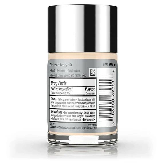Neutrogena Healthy Skin Liquid Makeup Foundation, Broad Spectrum SPF 20 Feverfew,Classic Ivory - 30 ml