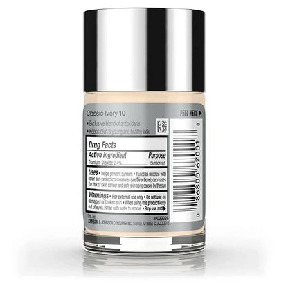 Neutrogena Healthy Skin Liquid Makeup Foundation, Broad Spectrum SPF 20 Feverfew,Classic Ivory - 30 ml