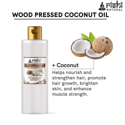 Rishi Natural Coconut Oil Wood Pressed Skin And Hair - 150 ml