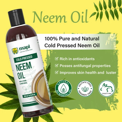 MAPL Neem Seed Oil Cold Pressed 100% Pure - 200 ml