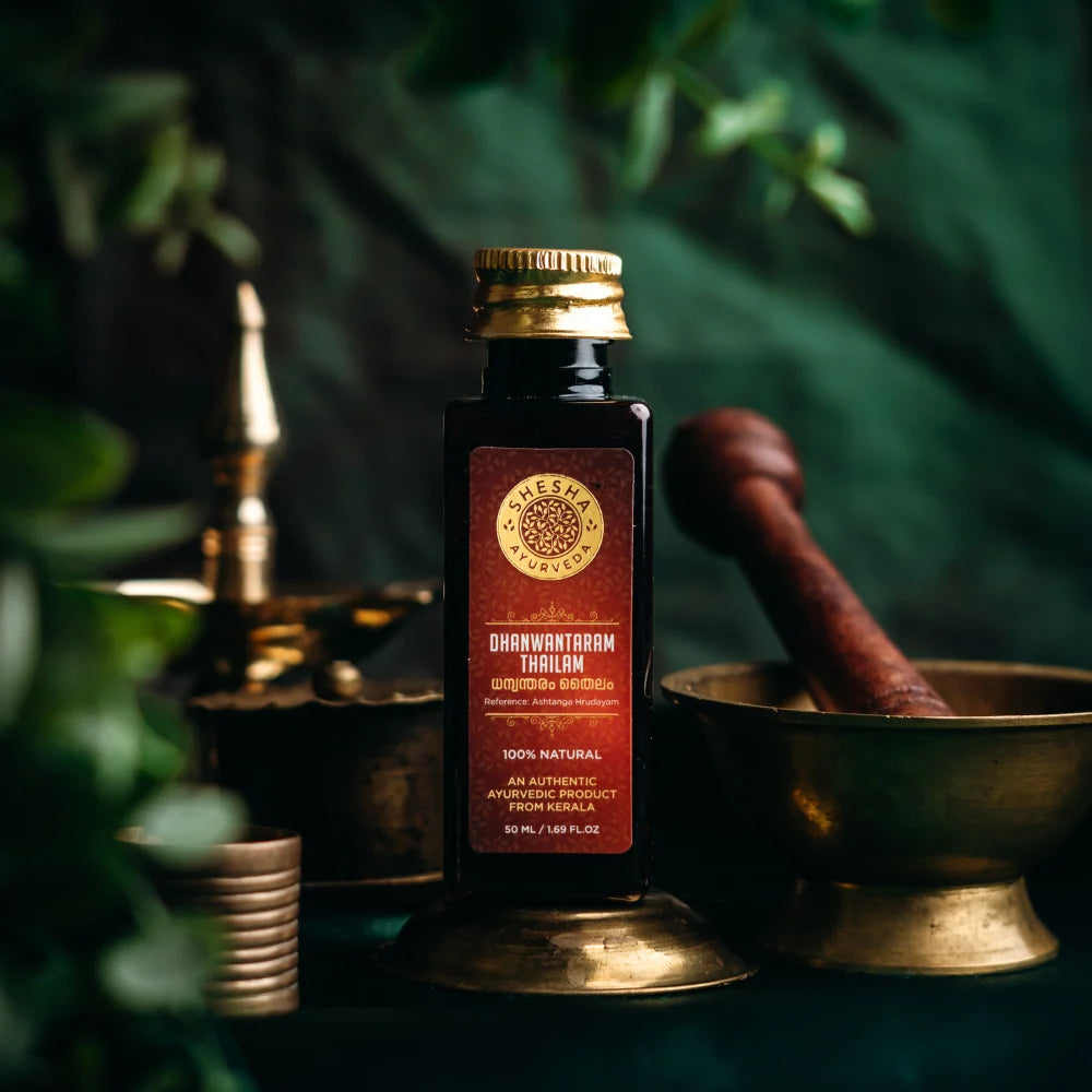 Dhanwantaram Thailam Pre/Post-Natal Massage Oil, Relieve Muscle Cramps, Numbness, Pain & Swelling