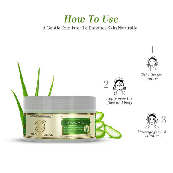 Khadi Natural Aloe Vera (Green) Facial Massage Gel - 200 gm