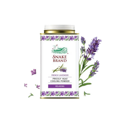 Snake Brand Lavender Prickly Heat Cooling Talcum Powder - 140 gm
